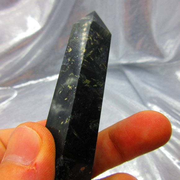 Astrophyllite Polished Tower Generator Crystal Meditation Tool - Picture 8 of 8